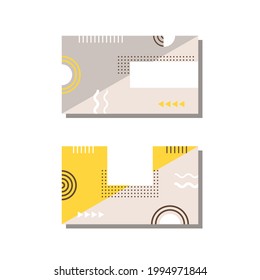 Abstract geometric layout background, template set, space for text - Vector illustration, design for badge, flyer, business card, cover