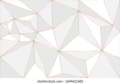 Abstract geometric layout background with white and gold element. Abstract modern background. Elegant geometric design with golden line vector
