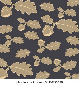 Abstract geometric leaves acorn pattern