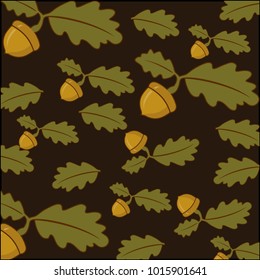 Abstract geometric leaves acorn pattern