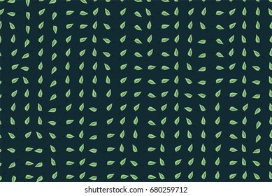 Abstract geometric leaves drawing pattern, colorful & artistic for graphic design, catalog, textile or texture printing & background. Style of mosaic or tile. Vector illustration graphic.