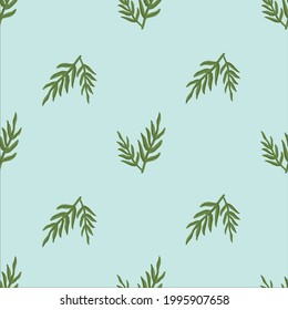 Abstract geometric leaves pattern on a green background. EPS10 Illustration.