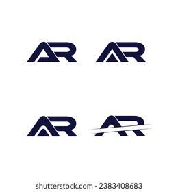 Abstract geometric letter AR logo design vector Pro Vector, Eps
