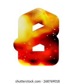 Abstract Geometric letter. Creative Alphabet. Modern typographic
