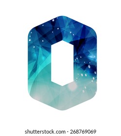 Abstract Geometric letter. Creative Alphabet. Modern typographic