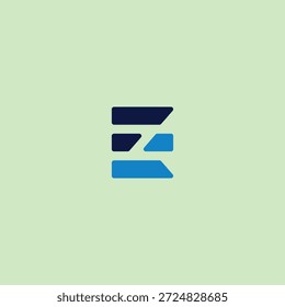 Letra geométrica Abstractas E Z Diseño de Logo