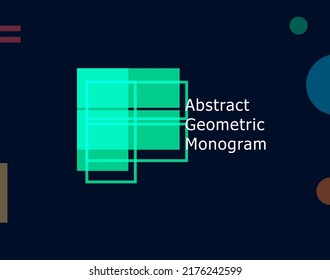 Abstract geometric letter F graphic concept. Color unusual shape for logo and monogram design template. Bauhaus or Memphis style geometric symbol. Vector illustration.