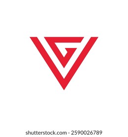 Abstract Geometric Letter G Logo design vector template isolated on white background