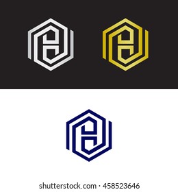Abstract geometric letter H 