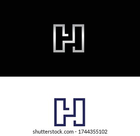 Abstract geometric letter H logo