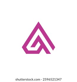Abstract Geometric Letter A Logo design vector template isolated on white background
