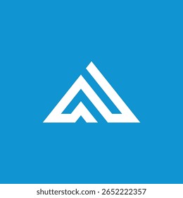 abstract geometric letter a logo design vector template