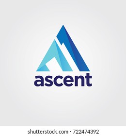 Abstract Geometric letter A logo Template