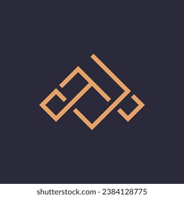 Abstract Geometric Letter A Logo Vector Illustration