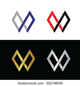 Abstract geometric letter M 