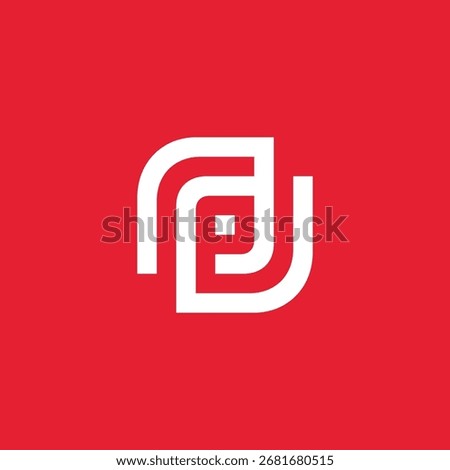 Abstract Geometric Letter P Pd dp Logo Design Vector Template