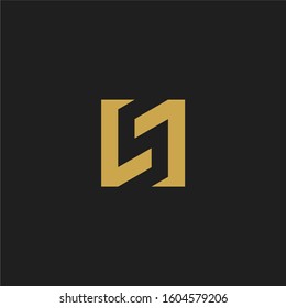 Abstract geometric letter S logo design template