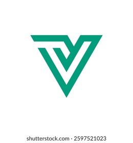 Abstract Geometric Letter V Logo design vector template isolated on white background