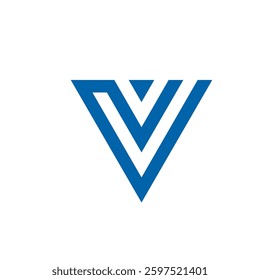 Abstract Geometric Letter V Logo design vector template isolated on white background