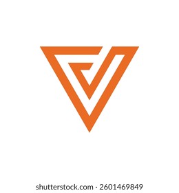 Abstract Geometric Letter V Logo design vector template isolated on white background