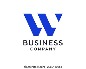 Abstract Geometric Letter W or Logo Concept Design Template Element. Flat Vector Illustration.
