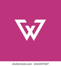 Abstract Geometric Letter W logo design vector template