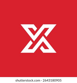 Abstract Geometric Letter X logo design vector template