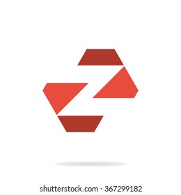 Abstract geometric letter Z logo template. Vector