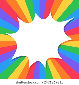 Abstract geometric lgbtq color background with copy space for text.