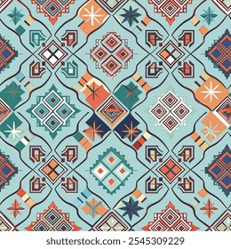 Abstract Geometric Line Art in Pattern Vector Repeat Featuring Circular and Linear Patterns for Dynamic Visuals, Wallpaper, and Wrapping.
