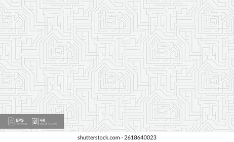 abstract geometric line art pattern on white background