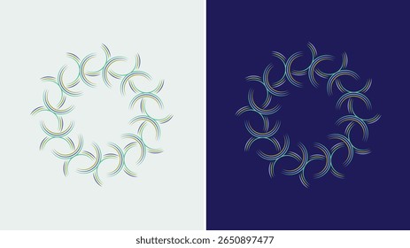 Conjunto de patrón de arte de línea geométrica Abstractas. Diseño minimalista moderno.