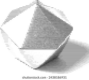 Abstract geometric line art of a polyhedron shape