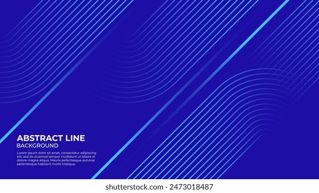 Abstract Geometric Line Background Blue Color