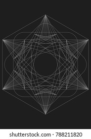 Abstract geometric line background design poster