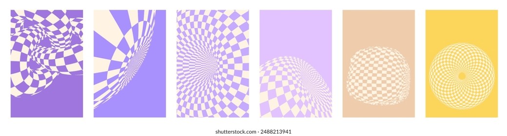 Abstract geometric line background. Futuristic design. Geometric element. Y2k Wave abstract pattern.