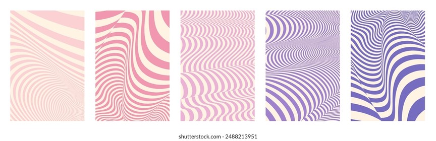 Abstract geometric line background. Futuristic design. Geometric element. Y2k Wave abstract pattern.