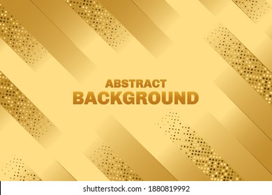 Abstract geometric line background with gold glitter effect, vector illustration.