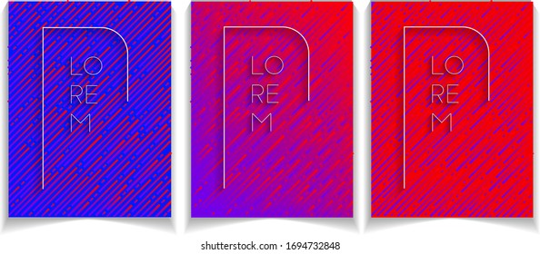 Abstrakte geometrische Linie dunkler Hintergrund auf Farbverläufen helle Farbe von Blau mit Rot. für Cover,f lyer, Broschüre, Banner, Karte.