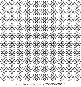 Abstract Geometric, Line, flower pattern, Illustration, vector, alternating overlapping, orderly arrangement background, black and white, banner, website, template.