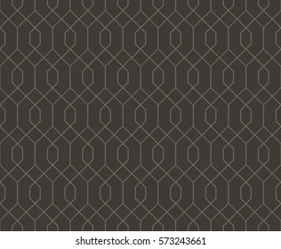 Abstract geometric line hexagon seamless pattern background, Vector illustration with swatches
