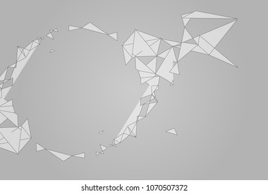 abstract geometric line for imagine technology era, big data or web, background