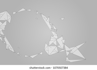 abstract geometric line for imagine technology era, big data or web, background