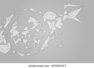 abstract geometric line for imagine technology era, big data or web, background