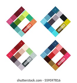 Abstract geometric line infographic templates. Geometric business abstract background for workflow layout, diagram, number options or web design