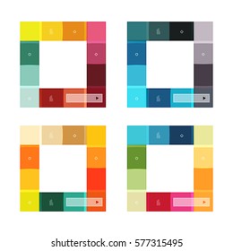 Abstract geometric line infographic templates. Geometric business abstract background for workflow layout, diagram, number options or web design