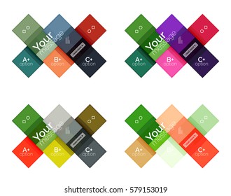 Abstract geometric line infographic templates. Geometric business abstract background for workflow layout, diagram, number options or web design