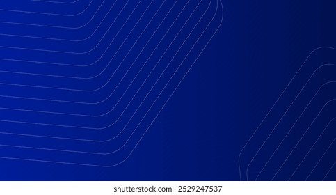 Línea geométrica Abstractas sobre fondo azul oscuro, ilustración de fondo minimalista adecuada para fondos de presentación, encabezados de Sitio web, Anuncios, carteles, volantes sobre el concepto de tecnología futurista
