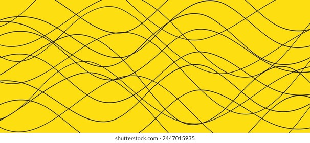 Ilustración vectorial de arte de patrón de línea geométrica abstracta