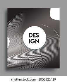 Abstract geometric line pattern background for business brochure cover design. black and white, Applicable for placards, brochures, posters, covers and banners. Vector Design
